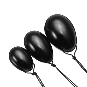 Tự nhiên màu Đen obsidian pha lê ngọc trứng Yoni trứng thắt chặt cơ bắp âm đạo <span class=keywords><strong>kegel</strong></span> tập thể dục sàn chậu đào tạo sức khỏe - Product Image 4