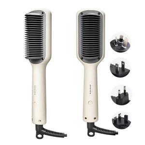Brosse lissante en céramique avec réglage de chaleur ajustable - Portable pour femmes, usage domestique et hôtelier - Product Image 3