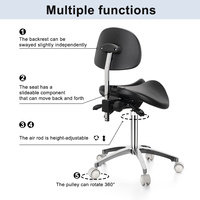 Tabouret Ergonomique Réglable en Mousse PU, Chaise Pivotante Moderne Antistatique ESD pour Dentiste, Laboratoire, École, Atelier, Entrepôt