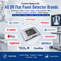 Baterai Li-ion Khusus untuk Detektor Panel Datar DR Carestream DRX-1/iRay Mars Varex Trixell Paket Pengganti OEM 7.2V-14.8V