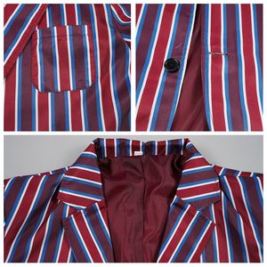 Disfraz de Oompa Loompa para Hombre, Chaqueta de Satén a Rayas con Pantalones Grises, Cuello Alto, Traje de Cosplay para Halloween, Ropa Casual de Otoño - Product Image 4