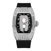 Montres de luxe en acier avec mouvement japonais similaire, design d'usine et fabrication en série, squelette, cristal et diamants, pour marque privée