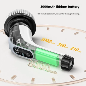 Fregadora de Pisos Inalámbrica 7 en 1, 3000 mAh, para Limpieza de Baños, Azulejos, Pisos, con Mango Largo, Portátil, Eléctrica, Giratoria - Product Image 4