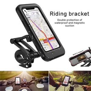 New Image Bicycle Motorcycle Phone Holder Case Bike Phone Bag For Mobile Smartphone Stand Support Scooter Cover Touch Screen