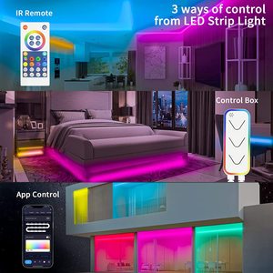Kit de Tira de <span class=keywords><strong>Luz</strong></span> <span class=keywords><strong>LED</strong></span> <span class=keywords><strong>Flexible</strong></span> Digital Inteligente RGBIC de 5m, 8x17mm, Luces de Tira, 12v 24v, Silicona, RGB, Luces de Cuerda de Neón <span class=keywords><strong>LED</strong></span> Flexibles - Product Image 4