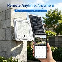 Caméra de sécurité solaire ICSEE 2MP, caméra de surveillance sans fil extérieure, WiFi, charge solaire, batterie 15000mAh, éclairage 100 Watts