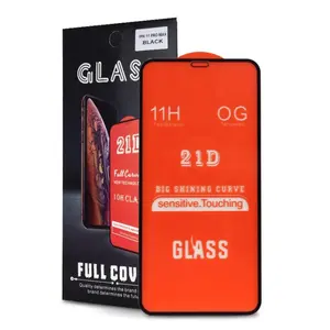 LKG wholesale 21D Full Glue Phone Glass Screen Protector Explosion-proof 9H Tempered Glass Screen Protector for Iphone 15