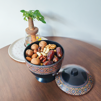 Pot à bonbons et biscuits en forme de palmier avec couvercle – Idéal pour ranger les noix et les snacks – Offre spéciale