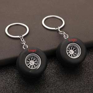 <span class=keywords><strong>Mini</strong></span> porte-clés en caoutchouc turbo pour pneus, porte-clés personnalisé en 3D, pendentif en métal, porte-clés en silicone, porte-clés de pneus de <span class=keywords><strong>F1</strong></span> - Product Image 4