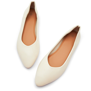 Großhandel Custom Ladies Sommer Ballett Flache Schuhe Damen PU Schuhe Slip on Work Casual Loafer Schuhe - Product Image 3