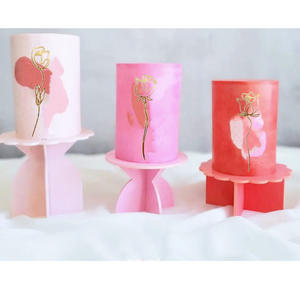 Peinture à la main minimaliste Rose et tulipe acrylique décoration de gâteau abstrait ligne Art Floral Dessert décorations mariage fête d'anniversaire - Product Image 3