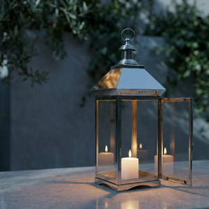 Wholesale Home and Outdoor Decorative Elegant Stainless Steel Polished Metal Candle <b>Lanterns</b> - Product Image 3