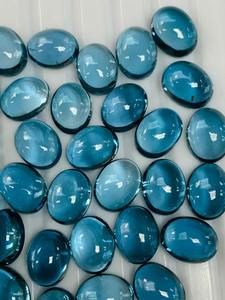 Topacio Azul de Londres Natural, Corte Oval Cabujón, para Joyería, India - Product Image 4