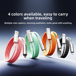 Nouveautés Câble de charge rapide 240W Type-C USB-A pour connecteurs 4-en-1 Câble de charge multifonctionnel - Product Image 1