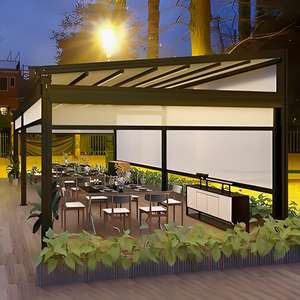 Persiana de Gazebo motorizada de aluminio para exteriores OEM, pérgola de aluminio 3x3 3x4 4x4 3x6 4x6 <span class=keywords><strong>6x3</strong></span> 6x4m para Villa exterior - Product Image 3