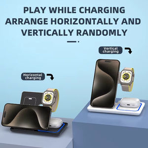 Multifunctional Dropshipping Products Multi Functional 3 in 1 Foldable <b>Wireless</b> <b>Charging</b> <b>Stand</b> for iphone 17 16 for Samsung S24 - Product Image 3