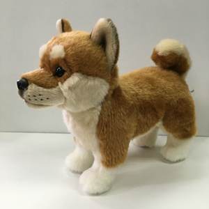 Kahverengi özelleştirilmiş gerçek hayat Husky özel organik pamuk dolması peluş köpek hayvan oyuncaklar - Product Image 1