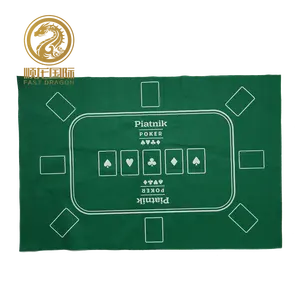 Poker Table Mat Felt Green Playing Game Mat (DRA-GB7037)
