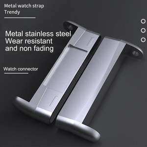 Adaptateur de bracelet de montre en acier inoxydable 20mm 22mm pour <span class=keywords><strong>Fitbit</strong></span> <span class=keywords><strong>Versa</strong></span> 4 3 connecteur de bracelet en métal pour <span class=keywords><strong>Fitbit</strong></span> <span class=keywords><strong>Sense</strong></span> 2 accessoires - Product Image 3