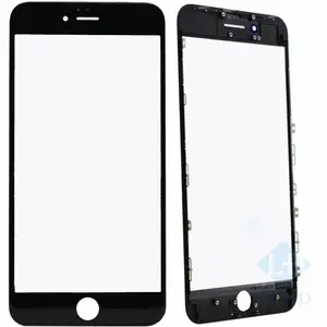 10pcs Top Cold Press 3 in 1 LCD Front Screen Glass With Frame OCA Glue + Ear Speak Mesh For iphone 8 7 6 6s plus Repair