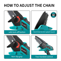 Alat Pemotong Kayu Luar Ruangan Gergaji Listrik 20V, Gergaji Listrik Tanpa Kabel, Baterai Lithium Mini Gergaji Mesin Profesional