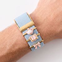 Breloque de montre rétro rose HMJ pour bracelet Whoop Charm 5.0 4.0, ornement décoratif en forme de demi-bague, clous de bracelet, emballage personnalisé OEM/ODM
