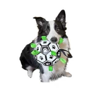 Toptan Kayışlı İnteraktif Futbol Topu Açık Hava Köpek Oyun Futbolu Oyuncakları Evcil Hayvan Zeka Geliştirme Topu Dayanıklı Malzemeden Üretilmiştir - Product Image 3