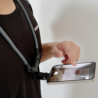 Support de téléphone magnétique multifonctionnel pour le cou, support flexible en silicone pour caméra sportive à la troisième personne, téléphone portable, extérieur