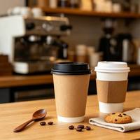 Gobelet en papier pour boissons chaudes, café, avec logo imprimé personnalisé, jetable, conforme aux réglementations européennes, double paroi, pour latte, chocolat chaud, boissons