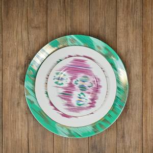 Assiettes de luxe en gros, service de table en porcelaine bleue de luxe, ensembles de vaisselle en porcelaine fine pour restaurants - Product Image 3