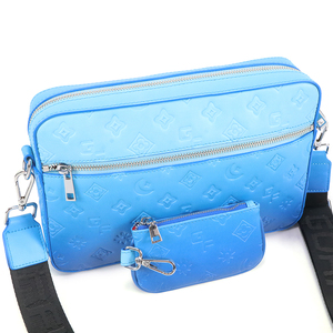 PU Leather Crossbody Bag Men Women <b>Camera</b> Bag Gradient Shoulder Sling Messenger Bag Custom Logo Supplier - Product Image 3