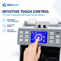 Machine de comptage de billets de banque GenJet avec fonction d'ajout de devises et contrôle des rapports pour la gestion de trésorerie en bureau