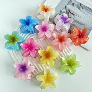 Nuova Molletta per Capelli a Fiore d'Uovo da 8 cm per Donne e Ragazze, Molletta Coreana a Fiore d'Uovo, Accessorio per Capelli per Matrimoni e Feste Hawaiane - Product Image 1