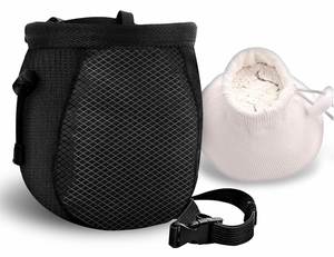Bolsa de Tiza para Escalada en Roca con Bola de Tiza, Bolsa de Tiza Negra Ajustable para Escalada en Roca y Boulder - Product Image 1