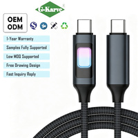 Câble Type-C haute vitesse 100W, charge rapide 3A, synchronisation des données, cordon avec lumière respirante, fil tressé durable pour appareils Android