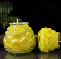 Lilin Aroma Kedelai Berbentuk Bunga, Waktu Pembakaran 72 Jam/48 Jam, Buatan Tangan, Lilin Tahan Lama, Lampu Mentega Dekoratif Rumah