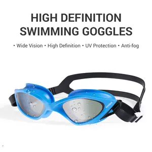 Atacado Popular Swim Goggles Óculos de Esporte Eyewear Anti-fog Proteção Uv De Lente Colorida Para Homens Mulheres Teen-agers