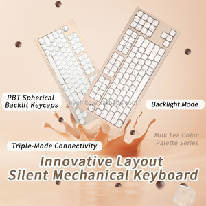 คีย์บอร์ดเกมมิ่งแบบกลไกอลูมิเนียม Kailh รุ่นใหม่ แบบ Tri-Mode เชื่อมต่อผ่าน USB Type-C ไฟ LED Backlit ขนาดเต็ม 102 ปุ่ม ใช้งานร่วมกับ iPad ได้ แบบมีสาย - Product Image 3