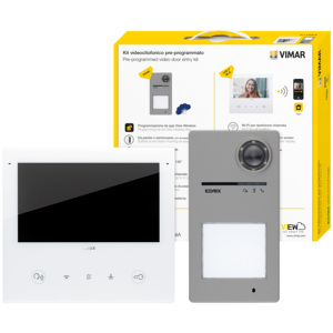 Vimar Video Door Entry Kit 7 Inch <b>Wi</b>-<b>Fi</b> Indoor Monitor With Outdoor Camera And App Control - Product Image 1