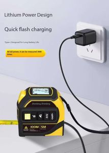 Professionale 3 in 1 <span class=keywords><strong>Laser</strong></span> intelligente nastro misura nastro <span class=keywords><strong>Laser</strong></span> digitale misuratore distanza metro giallo 5M righello 100M <span class=keywords><strong>Laser</strong></span> misura <span class=keywords><strong>Laser</strong></span> - Product Image 6