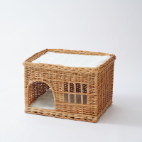 Lit pour chat JY Foam Luxury Custom Gel WickerFoam, style grotte, écologique, amovible, lavable, pour intérieur.