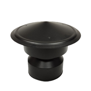 Chapeau de cheminée <span class=keywords><strong>à</strong></span> double paroi de 6 pouces en <span class=keywords><strong>noir</strong></span>, couverture en maille d'acier inoxydable anti-oiseaux - Product Image 1