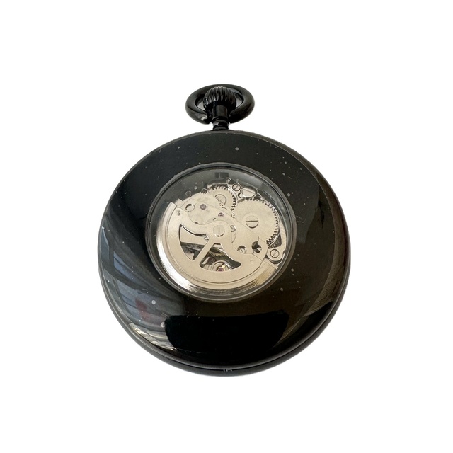 Skeleton Mechanical Movement Snake Chain Brass Automatic Mechanical Pocket Watches