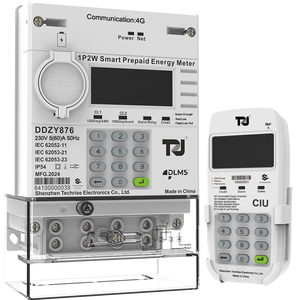 Medidor de prepago 1P SPLIT con CIU/<span class=keywords><strong>UIU</strong></span> 4G y RF, comunicación Plug & Play, batería reemplazable, medidor Kwh monofásico AMI/AMR, medidor inteligente - Product Image 1