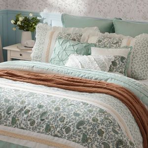 DB 9-Piece Floral Printed <b>Comforter</b> <b>Set</b> 100% Cotton Percale Simple Style for Home Wedding-Available in King Super King Sizes - Product Image 5