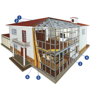 Villa prefabbricata moderna portatile in acciaio <span class=keywords><strong>per</strong></span> <span class=keywords><strong>la</strong></span> <span class=keywords><strong>casa</strong></span> e <span class=keywords><strong>la</strong></span> costruzione di Hotel e negozi commerciali dell'azienda agricola - Product Image 5