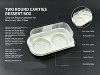 Boîte d'emballage alimentaire carrée en PET transparent de qualité alimentaire, personnalisable, modèle DT-231, épaisseur 1/2/3 mm, pour boulangerie, gâteaux, pain