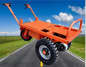 Chariot de jardin extérieur à plat électrique industriel et domestique Chariot à benne basculante Chariot à main à plate-forme robuste à 4 roues - Product Image 6