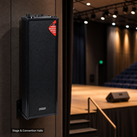 Enceintes passives colonne professionnelles HD-108 pour extérieur, idéales pour les espaces extérieurs tels que les terrains de jeux scolaires, les stades et les parcs.