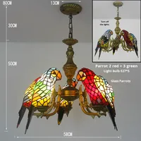 Livraison gratuite perroquet lustre moyen LED salon salle à manger étude Clubhouse confortable Villa KTV personnalisé créatif